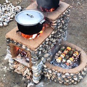 How to build a smart firewood stove BBQ 🔥 | Simple ideas