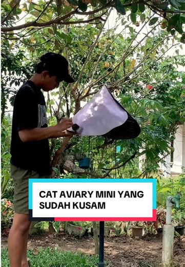 Aviary sangkar mini kita cat dulu #aviary #sangkar #kicaumania