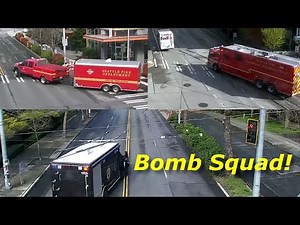 [Traffic Cam] Large police and fire response to explosion in downtown Seattle