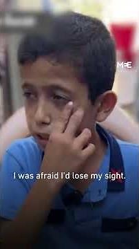 Palestinian child in Gaza injured by an exploding tuna can