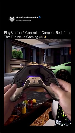 theaifrontlinemedia on Instagram: "The **PlayStation 6 controller concept** is more than a design tease—it’s a bold glimpse into the future of gaming. Built around immersive ergonomics, adaptive intelligence, and next-gen haptic feedback, this controller concept reimagines how players connect with virtual worlds. From precision inputs powered by AI-assisted responsiveness to ultra-realistic tactile sensations that mirror in-game physics, the PS6 controller vision sets a new benchmark for console