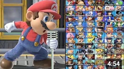 Super Smash Bros Ultimate All Characters Singing the Menu Theme!