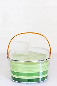 Ice Cube Trays for Freezer with Lid and Bin – 3 Ice Trays, Ice Scoop & Bucket – 90 Nugget Ice Cubes, BPA-Free, Stackable, Green