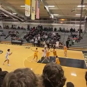 At the Buzzer! Joey Callahan hits a game winning three to send Bishop Eustace to the next round of the playoffs!!! #EustaceBasketball #playoffbasketball🏀 | Bishop Eustace Preparatory School