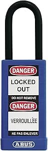 ABUS 74LB/40 KD Safety Lockout Non-Conductive Keyed Different Padlock with 3-Inch Body and 1-1/2-Inch Shackle, Blue - Padlocks - Amazon.com