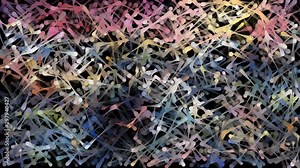 Animated relict radiation as abstract grid pattern with mesh nodes, animated looped seamlessly colorful background like space, universe, dark matter, stars, cosmos, planets