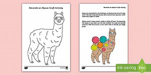 Decorate an Alpaca Craft Activity