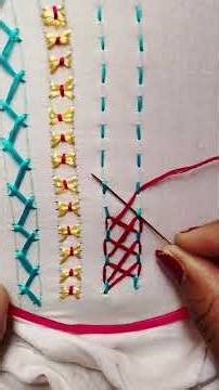 border design 🧵🪡 hand work embroidery tutorial