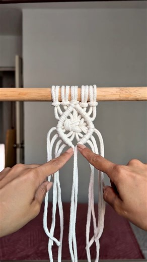 Paso a paso: nudo festón diseño fácil ✨ #macramera #macramé #macrame #tutorialmacrame #nudofeston | Imsara