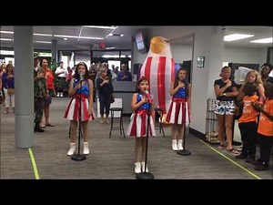 USA Freedom Kids sing Star Spangled Banner for Veterans