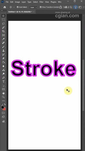 How to add stroke to text in Photoshop #photoshop #adobe #photoshoptutorial