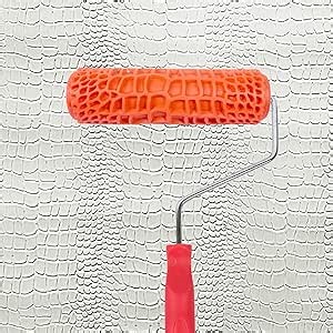 7'' Texture Roller DIY Decorative Art Pattern Paint Roller Rubber Roller for Walls, Furnitures and Floors Decoration(EG324T)