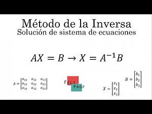 Método de la inversa - Solución de sistema de ecuaciones
