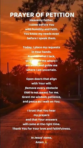 Prayer of Petition 🙏 Asking God for Help, Guidance, and Favor.