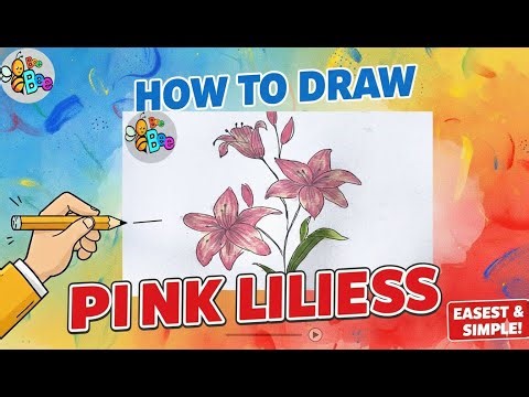 How to Draw a Lily Flower | Easy Step by Step Drawing Tutorial