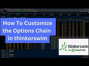 How to Customize the thinkorswim Options Chain Layout Step by Step