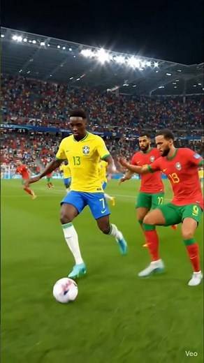 Brazil 🇧🇷 vs Morocco 🇲🇦 🔥 Crazy Match Moments | Goals & Skills #shorts #Brazil #Morocco #football