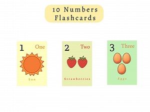 Maths Flashcards 1-10 | Number Recognition & Counting | Printable PDF - Etsy Canada