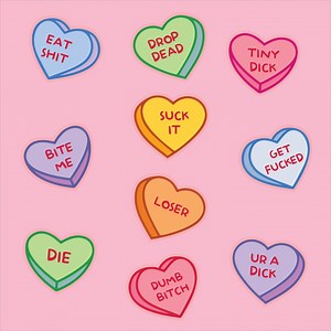 Funny Candy Heart Stickers – 10 Unhinged Valentine's Day Decals - Etsy