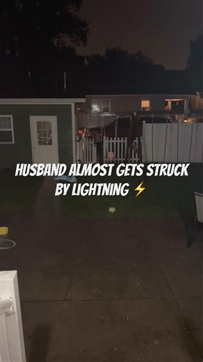 Husband almost gets struck by lightning. Thanking God for keeping him protected🙏 #lightning #storm