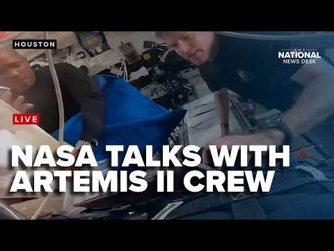 Artemis II crew participates in a live conversation with NASA Mission Control