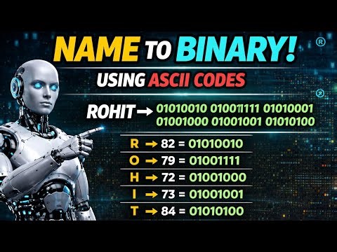 ASCII Code and Binary | Name to Binary Conversion 