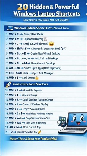 20 powerful shortcut key #computerknowledge #windows #shortcutkeys #computer