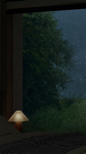 🎧 Thunderstorm at Night with Rain Sounds 😴 Calm Sleep & Stress Relief #thundersounds #rainonwindow
