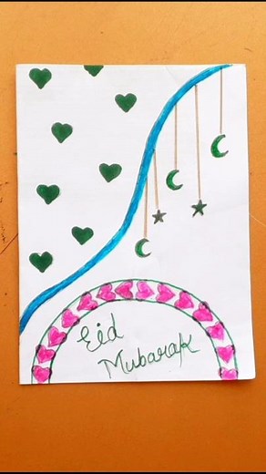 DIY Eid Mubarak Card | Handmade Eid Greeting Card | Easy Eid Card Making Idea