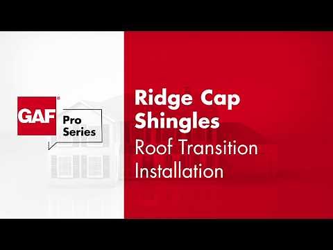 How to Install GAF Ridge Cap Shingles at Roof Transitions | GAF Pro Series