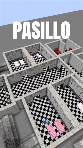 Pt.3 Recreando FNAF2 en Minecraft 🍕(PASILLO)🔥 #shorts #fnaf