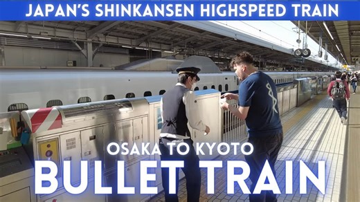 Osaka to Kyoto Japan on Shinkansen Bullet Train