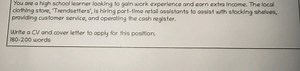 You are a high school learner looking to gain work experience a... | Filo