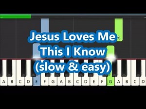 Jesus Loves Me This I Know Slow Easy Piano Tutorial