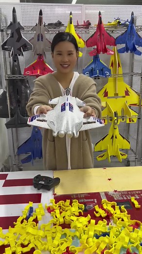 J20 RC Fighter Jet - Durable Foam Glider with Cool Lights