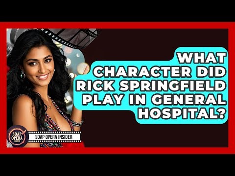 What Character Did Rick Springfield Play In General Hospital? - Soap Opera Insider