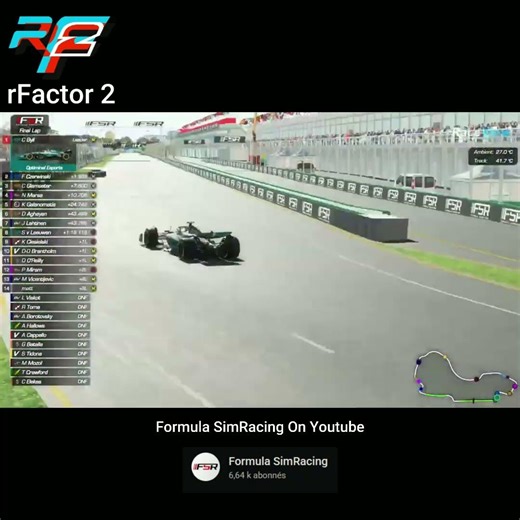 🏆Rfactor 2 - FSR 2026 Pro win at Melbourne 🏆