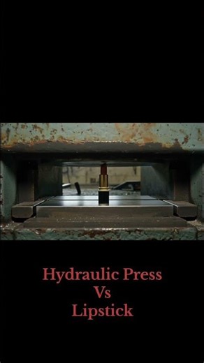 Oddly Satisfying Hydraulic Press vs Lipstick 💄 #shortvideo #trending #hydraulicpress #100k