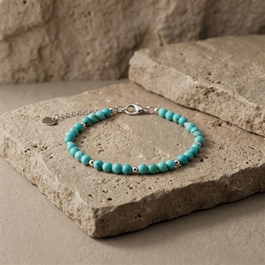 Real Turquoise Bracelet - Build Your Own Natural Gem Stone Bracelet - Boho Summer Adjustable Charm Bracelet - Bead Sizes: 2,3,4,5,6,7 or 8mm - Etsy