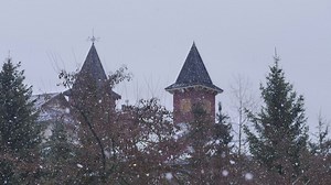 Snowing softly in winter - Free Stock Video