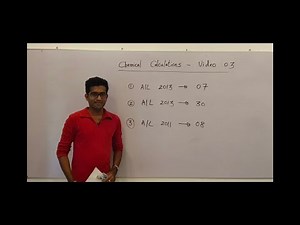 A/L Chemistry Past Papers (MCQ Discussion) Chemical Calculations Part - 03
