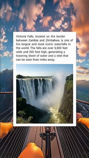 The Power of Victoria Falls 🌊🔥 One of Earth’s Largest Waterfalls