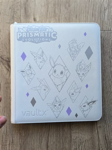 Prismatic Evolutions binder 🤍 #custompokemon #pokemontcg #pokemoncommunity #pokemontiktok #prismaticevolutions