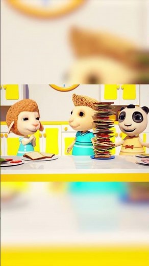 The Kids Made Giant Sandwiches | Funny Animated Cartoon for Kids | Dolly and Friends 3D