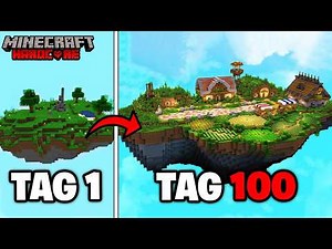 I survived 100 days of Minecraft on a flying island!