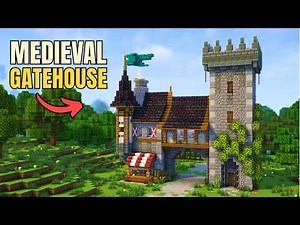 Minecraft | How to build a Medieval Gatehouse | Tutorial