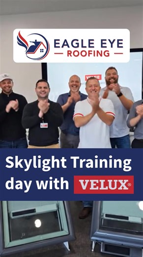 Thanks to the pros at Velux for our Skylight Training Day at Eagle eye Roofing! https://link.entrepreneurdreamplatform.com/sp/acfa7926748 #skylightrepair #skylightleakrepair | Eagle Eye Roofing