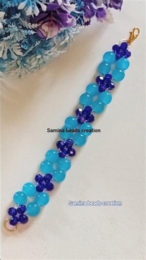 Fabulous 😍 Handmade Beaded Bracelet 🩵💙 || Beads Bracelet Tutorial for beginners #diy #bracelet