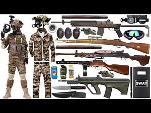 Special Forces military toy gun set unboxing, 98K sniper rifle, RPG rocket launcher,Delta Force gear