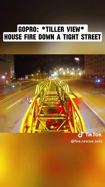 Gopro Tiller View House Fire Down A Tight Street.#firefighter #fireworks #firerescue #fyp
